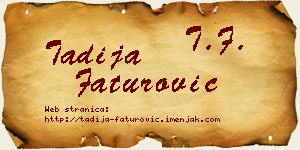 Tadija Faturović vizit kartica